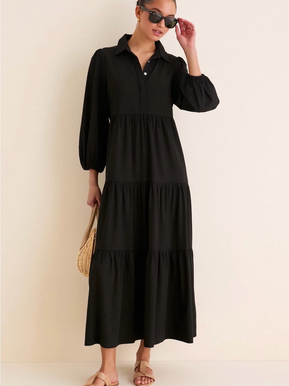 POMANDER PLACE
Black Crepe Mabel Maxi Dress